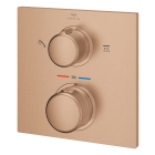 Внешняя часть термостата для душа GROHE Allure скрытого монтажа на 2 потребителя, квадратная, теплый закат матовый (29181DL2)
