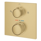 Внешняя часть термостата для душа GROHE Allure скрытого монтажа на 2 потребителя, квадратная, холодный рассвет матовый (29181GN2)