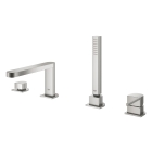 Смеситель для ванны GROHE Plus на 4 отверстия, на край ванны, суперсталь (29307DC3)