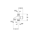 Переключатель-разветвитель GROHE, хром (29736000)
