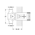 Встраиваемая часть вентиля GROHE, резьба 3/4″ для пайки Ø18 мм (29803000)