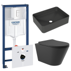 Комплект инсталляции GROHE Rapid SL 38772SH0 с унитазом Aqueduto CONE CON0140 и раковиной Aqueduto ESPIRAL ESP0440 (NW0512)