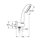 Душевая система GROHE Tempesta 250 со смесителем для ванны, хром (NSB0164)