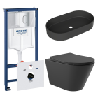 Комплект инсталляции GROHE Rapid SL NW0145/S с унитазом Aqueduto CONE CON0140 и раковиной Aqueduto ESPIRAL ESP0240 (NW0473)