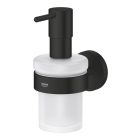 Дозатор жидкого мыла GROHE Essentials с держателем, матовый черный (1022572430)