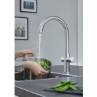 Комплект для кухни GROHE Red Duo с C-образным смесителем, бойлером M-Size и фильтром, хром (30083001)