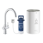 Комплект для кухни GROHE Red Duo с C-образным смесителем, бойлером M-Size и фильтром, хром (30083001)