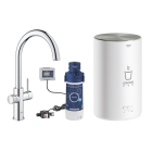Комплект для кухни GROHE Red Duo с C-образным смесителем, бойлером M-Size и фильтром, хром (30083001)