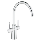 Смеситель для кухни GROHE Ambi двухвентильный, высокий излив, хром (30189000)