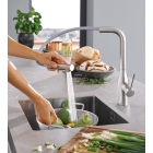 Смеситель для кухни GROHE Essence с вытяжным душем, суперсталь (30270DC0)