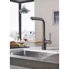 Смеситель для кухни GROHE Essence с вытяжным душем, темный графит матовый (30270AL0)