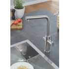 Комплект для кухни GROHE Red Duo с L-образным смесителем, бойлером L-Size и фильтром, суперсталь (30325DC1)