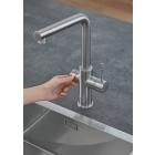 Комплект для кухни GROHE Red Duo с L-образным смесителем, бойлером L-Size и фильтром, суперсталь (30325DC1)