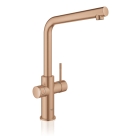 Комплект для кухни GROHE Red Duo II с бойлером M-size, смеситель с L-образным изливом, теплый закат матовый (30327DL1)