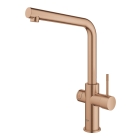Комплект для кухни GROHE Red Duo II с бойлером M-size, смеситель с L-образным изливом, теплый закат матовый (30327DL1)