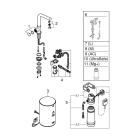Комплект для кухни GROHE Red Mono с L-образным вентилем, бойлером M-Size и фильтром, хром (30339001)