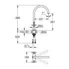 Смеситель для кухни GROHE Atrio, темный графит матовый (30362AL0)