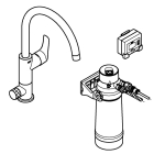 Смеситель для кухни GROHE Blue Pure Eurosmart с функцией фильтрации, с фильтром в комплекте, хром (30383000)