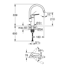 Смеситель для кухни GROHE Start QuickFix, хром (30469000)