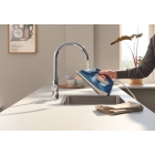 Смеситель для кухни GROHE Blue Pure BauCurve с функцией фильтрации, с фильтром в комплекте, хром (30581000)