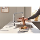 Смеситель для кухни GROHE Blue Pure Eurosmart с функцией фильтрации, без фильтра в комплекте, суперсталь (30583DC0)