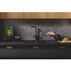 Смеситель для кухни GROHE Blue Pure Minta c вытяжным изливом, функцией фильтрации, без фильтра в комплекте, фантомный черный (30590KF0)