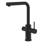 Смеситель для кухни GROHE Blue Pure Minta c вытяжным изливом, функцией фильтрации, без фильтра в комплекте, фантомный черный (30590KF0)