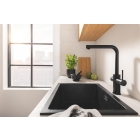 Смеситель для кухни GROHE Blue Pure Minta c вытяжным изливом, функцией фильтрации, без фильтра в комплекте, фантомный черный (30590KF0)