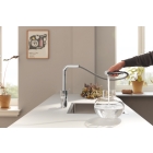 Смеситель для кухни GROHE Blue Pure Minta c вытяжным изливом, функцией фильтрации, с фильтром в комплекте, хром (30591000)