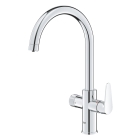 Смеситель для кухни GROHE Blue Pure StartCurve с функцией фильтрации, без фильтра в комплекте, хром (30592000)