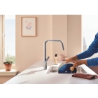 Смеситель для кухни GROHE Blue Pure Start с функцией фильтрации, без фильтра в комплекте, хром (30595000)