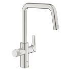 Смеситель для кухни GROHE Blue Pure Start с функцией фильтрации, без фильтра в комплекте, суперсталь (30595DC0)