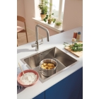 Смеситель для кухни GROHE Blue Pure Start с функцией фильтрации, без фильтра в комплекте, суперсталь (30595DC0)