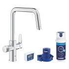 Смеситель для кухни GROHE Blue Pure Start с функцией фильтрации, с угольным фильтром в комплекте, хром (30596000)