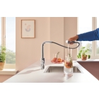 Смеситель для кухни GROHE Blue Pure Minta c вытяжным изливом, функцией фильтрации, без фильтра в комплекте, хром (30601000)