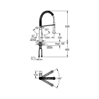 Смеситель для кухни GROHE K7 профессиональный, уменьшенный вариант, суперсталь (31379DC0)