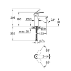 Смеситель для раковины GROHE Eurosmart Cosmopolitan, M-size, черный (23327KW0)