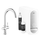 Смеситель для кухни GROHE Blue Home с системой фильтрации, охлаждения и газирования воды, хром (31455001)