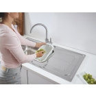 Мойка GROHE из нержавеющей стали с корзинчатым вентилем, оборачиваемая, K300 60 -S 97/50 1.5 (31564SD0)