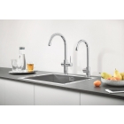 Смеситель для кухни GROHE Blue Professional с системой фильтрации, охлаждения и газирования воды, хром (31607002)