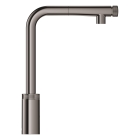 Смеситель для кухни GROHE Minta SmartControl с вытяжным L-изливом, темный графит глянец (31613A00)
