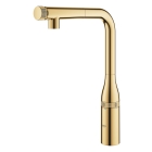Смеситель для кухни GROHE Essence SmartControl с вытяжным изливом, холодный рассвет глянец (31615GL0)