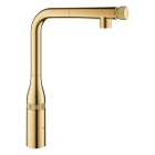 Смеситель для кухни GROHE Essence SmartControl с вытяжным изливом, холодный рассвет глянец (31615GL0)