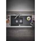 Мойка GROHE K500 с 1,5 чашей, 1000 x 500 мм, черный гранит (31646AP0)