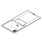 Мойка GROHE K500 с 1,5 чашей, 1000 x 500 мм, черный гранит (31646AP0)