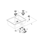 Мойка GROHE K500 с 1,5 чашей, 555 x 460 мм, серый гранит (31648AT0)