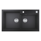 Мойка GROHE K500 с 2 чашами, 860 x 500 мм, черный гранит (31649AP0)