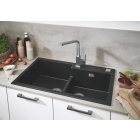 Мойка GROHE K500 с 2 чашами, 860 x 500 мм, черный гранит (31649AP0)