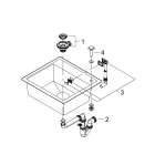 Мойка GROHE K700 с одной чашей, 560 x 510 мм, черный гранит (31651AP0)