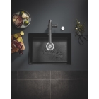 Мойка GROHE K700U с одной чашей, 610 x 460 мм, черный гранит (31655AP0)